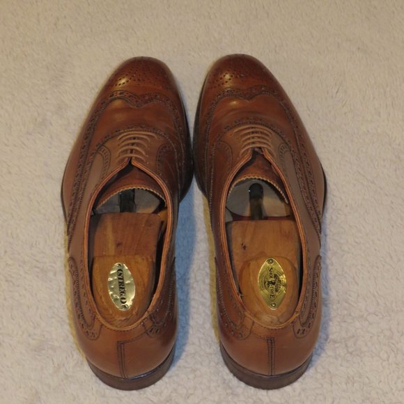 Paul Stuart Prestige Hoyt x C&J Hand Grade Tan Antique Calf Full Brogue 8.5E US - Picture 6 of 10